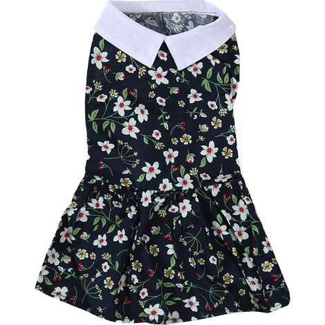 Robe de princesse élégante à fleurs pour chiot, pour le printemps et l'été, douce, respirante, légère et à la mode (1/4)