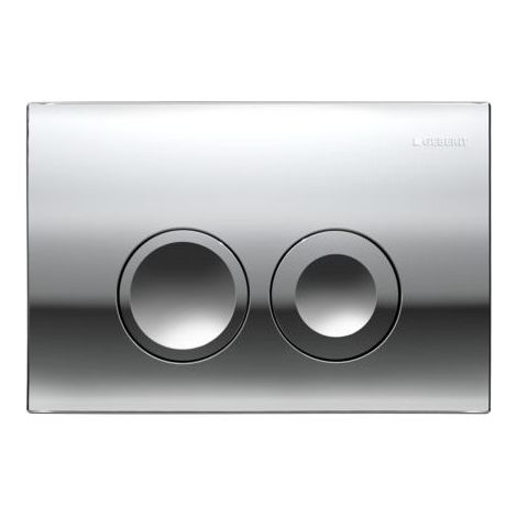 Plaque de commande WC Geberit Delta 21 – Double touche pour chasse d'eau à deux volumes – Compatible bâti-supports Geberit Delta – Gris chromé (1/4)