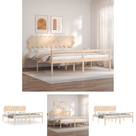 Seniorenbett mit Kopfteil 200x200 cm Massivholz vidaXL (1/5)