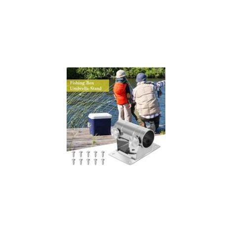 2PCS Support de Parasol, Pied de Parasol Clip de Fixation Parasol Porte-Parasol en Métal Support Parapluie Pêche avec Plaque de Montage tt Vis pour Balcon Pêche Jardin, Ø inférieurs à 29mm-x