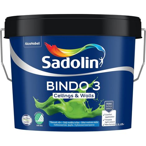 Sadolin Bindo 3 BW peinture blanche 2.5 L mate (1/2)