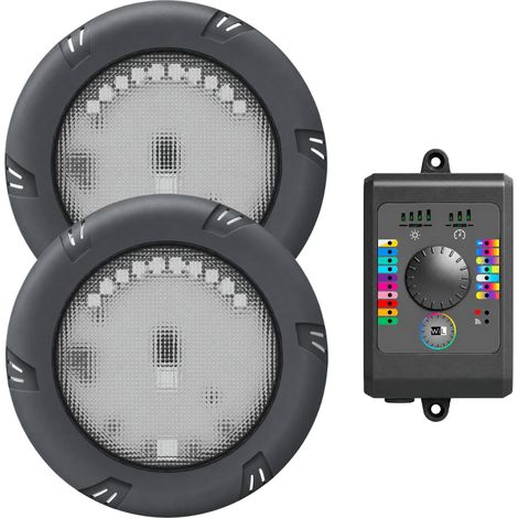 Kit 2 projecteurs Noria RGB avec enjoliveur anthracite + Kit BRIO WIL CCEI (1/5)