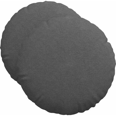 Maison Exclusive - Sitzkissen 2 pcs Dunkelgrau Ø50 x 19 cm Cordst