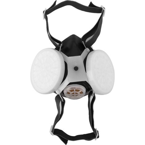 Masque de protection respiratoire anti-poussière avec double filtre pour travaux de découpe et de travail (1/5)