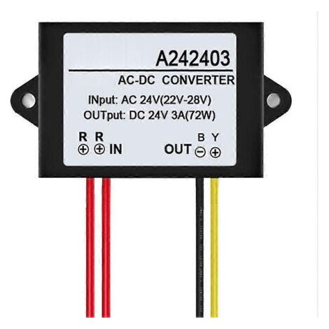 Pair Module adaptateur convertisseur d'alimentation étanche mini 24 V CA vers 24 V CC 1/2/3 A Qinhai (1/4)