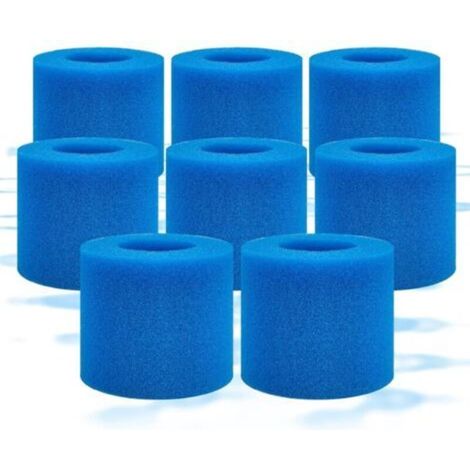 Lot de 10 Cartouches éponge pour Bestway Filtre de Piscine Taille 6, Type VI pour Piscine Compatible avec Bestway 58383 Les filtres, réutilisables (1/5)