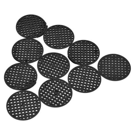 QORVA- Tapis de maille de trou de Pot de fleur de jardinage de 10 pièces, grille inférieure de bonsaï d'empotage de plante (4.5cm)