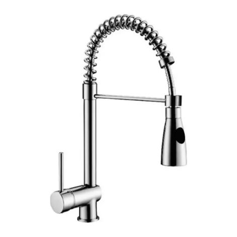 Grifo Monomando Fregadero Columna Galaxi cromo. 50cm(alto) 23cm(largo). (1/2)