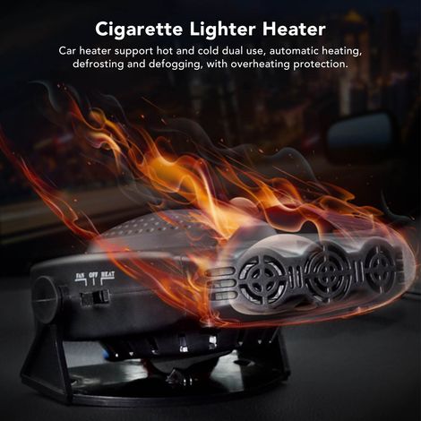 (Exclusivité Asie du Sud-Est) Chauffage de voiture 12 V, désembuage et dégivrage, ventilateur électrique double usage (prise noire 12 V à trois broches) (1/5)
