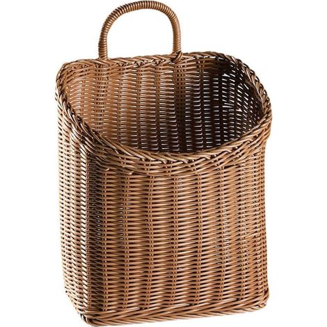 Hanging Wicker Basket – Handmade Rattan Wall Basket for Door, Garden and Farmhouse Style Home Decor (1/5)