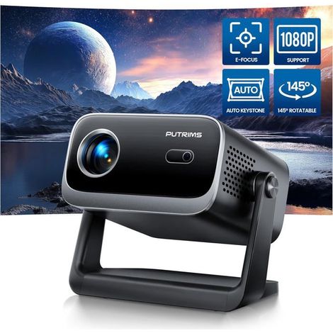 Mini Vidéoprojecteur - COMPTOIR DES PARISIENNES - PUTRIMS S28 - 20000 Lumens - 1080P - Wifi Bluetooth