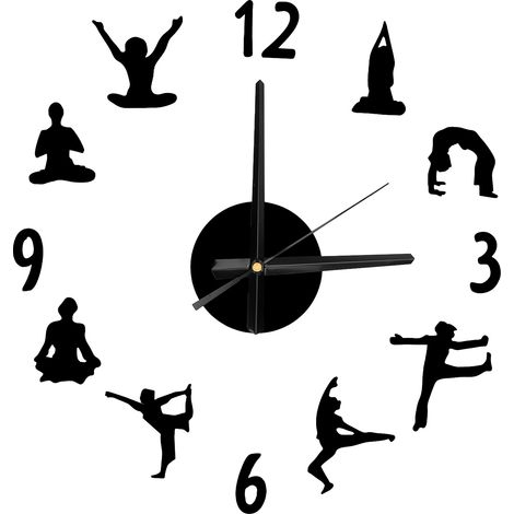 Horloge murale à faire soi-même, silencieuse, élégante et décorative, sans cadre, pour salon ou bureau. (1/5)