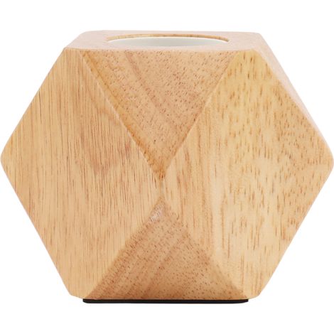 Pied de lampe en bois en forme de diamant, douille E27, petit modèle moderne en bois pour lampe de table, idéal pour la décoration intérieure, prise européenne 220 V (1/5)