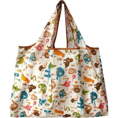Grand sac de courses pliable 58 x 40 cm, réutilisable, séchage rapide, sac de plage, indéchirable, pour courses, voyage, excursion, doux et léger (1/5)