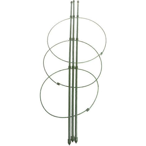 Einzelstämmige Pflanzenstütze, Metall-Gartenpfahl, 7 mm Stamm, 60 cm Höhe, Stütze für blühende Pflanzen, stabiler Gartenpfahl.