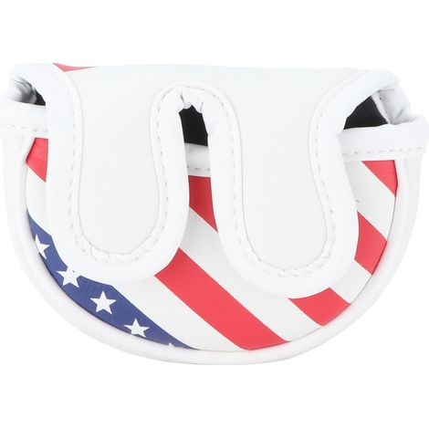 Housse De Tête De Putter Mallet - En Cuir Pu Imperméable Avec Fermeture Magnétique - Design Semi-Circulaire À Deux Oreilles - 1 Pièce (1/5)