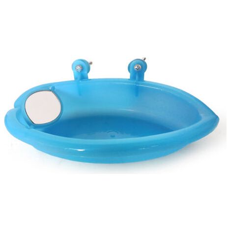 BUNTHAUS Petite baignoire perroquet jouet miroir baignoire avec miroir adapté à l'oiseau pivoine peau de tigre peut être fixé(miroir double) (1/4)