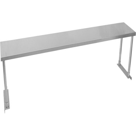 Kukoo – Étagère d’appoint en acier inoxydable 304 150cm – Supporte jusqu’à 100kg – Kit de fixation inclus pour table de travail – Facile à assembler