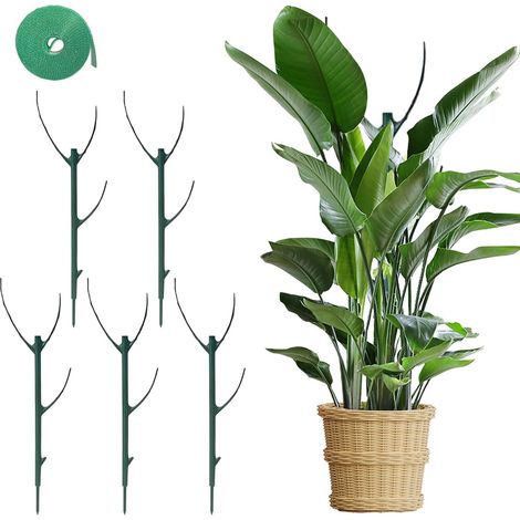 5 Pièces Tuteurs pour Plantes Grimpantes en à Forme de Branche Support de Tige Plante Tuteur Empilable  pour Fleurs Plantes Vertes Vignes Légumes