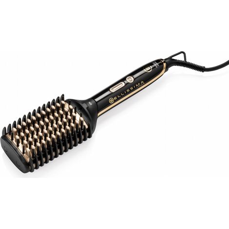 Imetec Bellissima Magic Shine Spazzola Lisciante Riscaldata Ioni Nero Oro 73W
