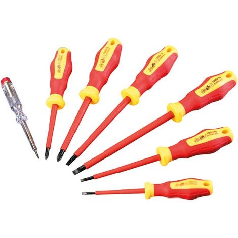 FISCHER DAREX - Kit de 6 tournevis isolés et 1 testeur (1/4)