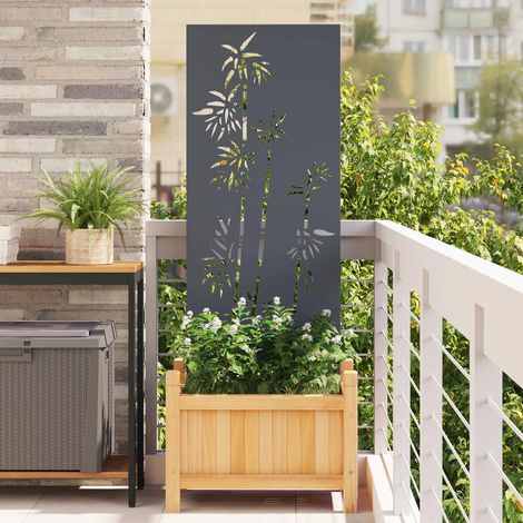 vidaXL Pantalla de Privacidad para Jardín Floral Antracita 50 x 140 cm (1/5)