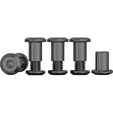 Vis De Connexion Noir M4x10mm Vis De Meubles M4 En Acier Inoxydable A2 V2A Connecteurs De Meubles Lot De 10 Vis De Raccordement (10 Vis Pour Meubles, 10 écrou à Douille) (1/5)