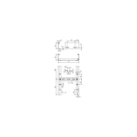 OBO Bettermann Kabelleiter gelocht, mit VS Sprosse 60x200x3000 Stahl bandverzinkt, 3 Meter, 6208538 (1/2)