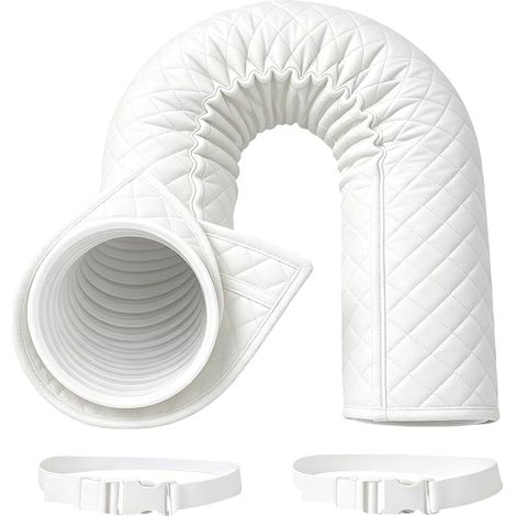 Isolierhülle für Klimaanlagen – 1-teilig – Verstellbar, gesteppt – Effektive Wärmedämmung – Für Zuhause, Büro, Wohnmobil – 149,1 cm, Schwarz (1/5)