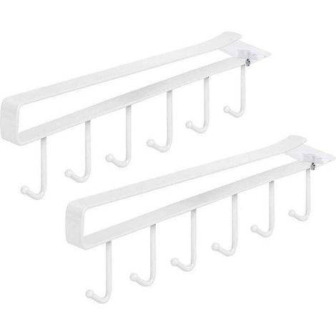 Juego de 2 ganchos adhesivos, estante de almacenamiento sin taladro, hierro resistente a la corrosión, para cocina y baño. (1/5)