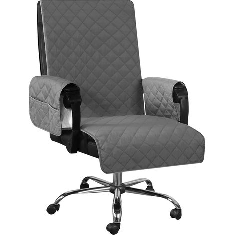 Housse de fauteuil pour fauteuil relax, antidérapante, housse de fauteuil pour fauteuil TV, housse de fauteuil avec accoudoirs, protège-fauteuil et protège-accoudoirs (gris) (1/5)