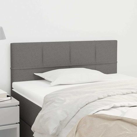 vidaXL Cabecero de tela gris oscuro 100x5x78/88 cm (1/5)