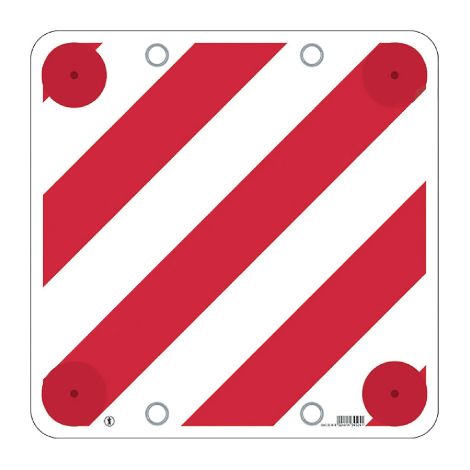Plaque signale'tique "Charge saillante" avec 4 re'flecteurs 50x50 cm en polypropyle'ne ondule'