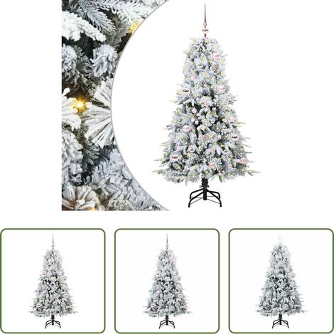 Künstlicher Baum -  Künstlicher klappbarer Weihnachtsbaum Weiß 150 cm PE und PVC