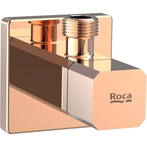 ROCA A5251679RG AQUA Square Llave de Corte 1/2" 3/8" Válvula Cerámica Oro Rosa - ref: A5251679RG