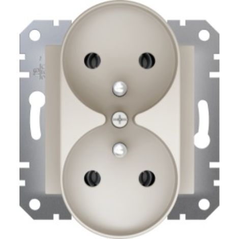 Asfora Doble portal谩mparas con/sin marco color crema EPH9810223