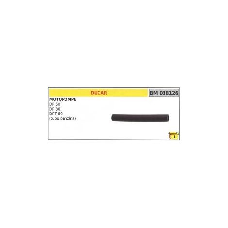 Tubo benzina DUCAR DP 50 - DP 80 - DPT 80 motopompa codice 038126