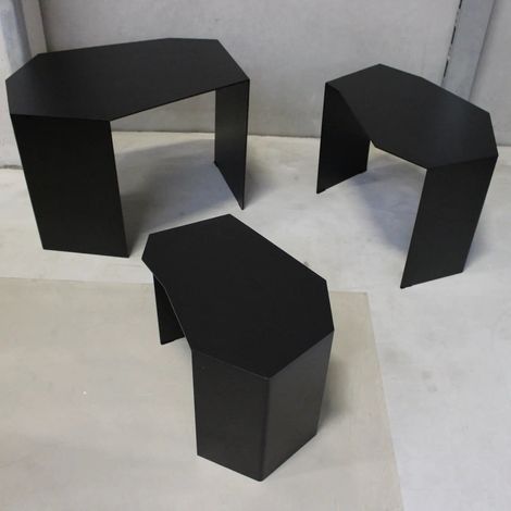 [GEBRAUCHT] B-Ware Ferm Living Satztisch Set Beistelltisch Shard Cluster Schwarz 3er Set Tisch