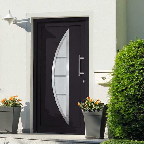 vidaXL Porte d'entrée Anthracite 98x200 cm (1/5)