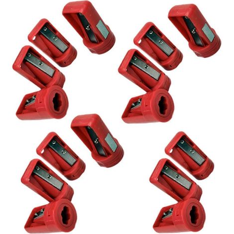 15 taille-crayons octogonaux de charpentier, taille-crayons manuel rouge -- (1/5)