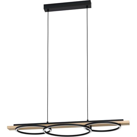Suspension luminaire LED, lustre chambre à 3 flammes, plafonnier (1/5)