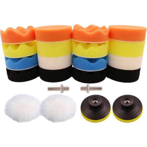 22-teiliges Polierschwamm-Set für Autos mit Adapter-Kit für 3-Zoll-Polierpads (1/5)