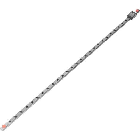 Rail coulissant de guidage de mouvement en acier à roulement miniature de guidage linéaire avec bloc de chariot pour équipement miniaturisé 600 mm (1/5)