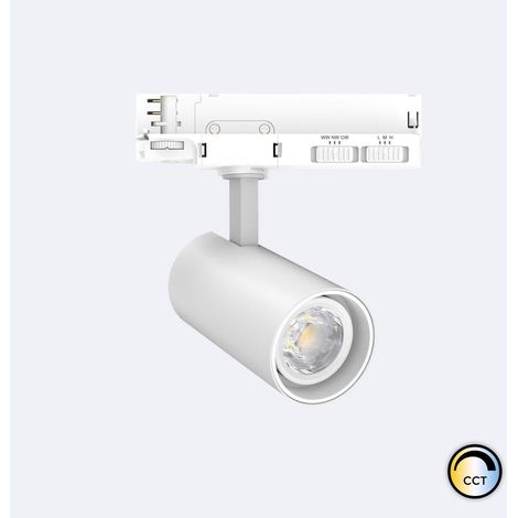 Foco Carril LED Trifásico 20W Fasano CCT Seleccionable Regulable Blanco (2700K - 3200K - 4000K) Seleccionable (1/5)