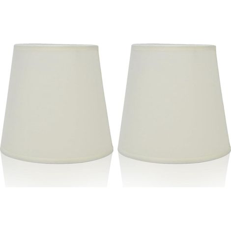 Petit Abat-Jour, 2pcs Tonneau Tissu Abat-Jour Suspension Abat-Jour Lustre Moderne Mini Abat-Jour Pour Lampe De Table Et Applique Murale(Blanc) (1/3)