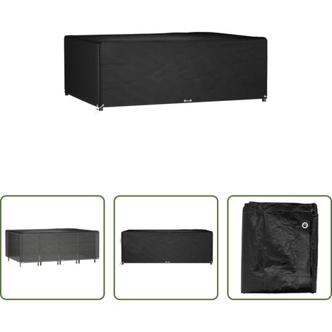 Rattanmöbel schützen - Gartenmöbel-Abdeckung 12 Ösen 240x180x80 cm Rechteckig (1/5)