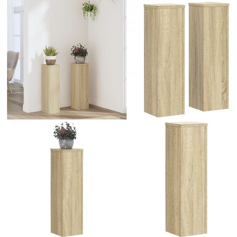 Pflanzenständer 2 Stk. Sonoma-Eiche 17x17x60 cm Holzwerkstoff - Holzwerkstoff - Sonoma-Eiche (1/5)