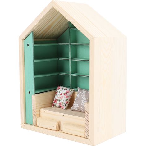 Bibliothèque miniature anti-stress en bois pin - Organisez vos livres et libérez votre créativité (1/5)