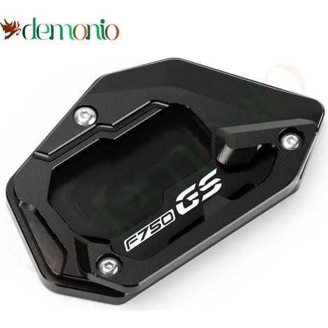 (F750GS Noir) Compatible avec BMW F750 GS F 750 GS f 750gs F750GS. Plaque de support en aluminium pour béquille latérale/pied élargi, extension de béquille latérale maxpower (1/4)