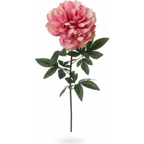 Rose de Pivoine Artificielle Rose 71cm - 22cm Diamètre (1/4)